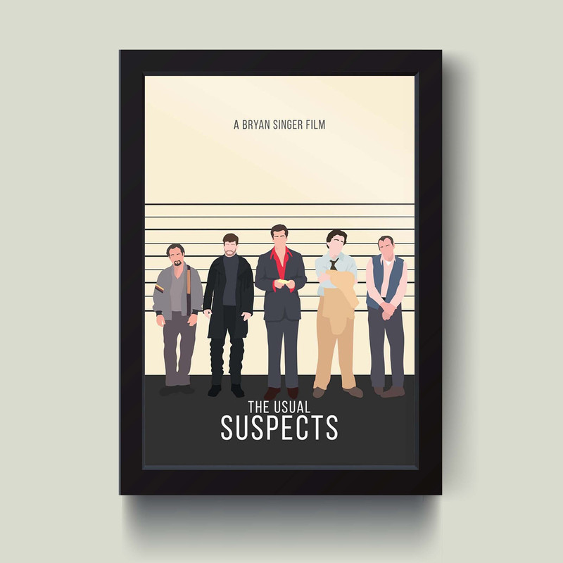 تابلو مدل مینیمال The Usual Suspects کد m2412-w