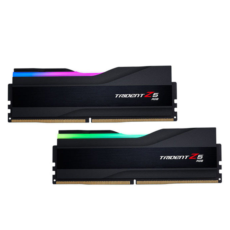 رم رومیزی DDR5 دو کاناله 6000 مگاهرتز CL32 J مدل TRIDENT Z5 RGB مشکی ظرفیت 64 گیگابایت