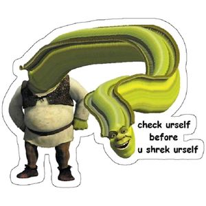 استیکر لپ تاپ مدل Shrek Yourself Before You Wreck Yourself