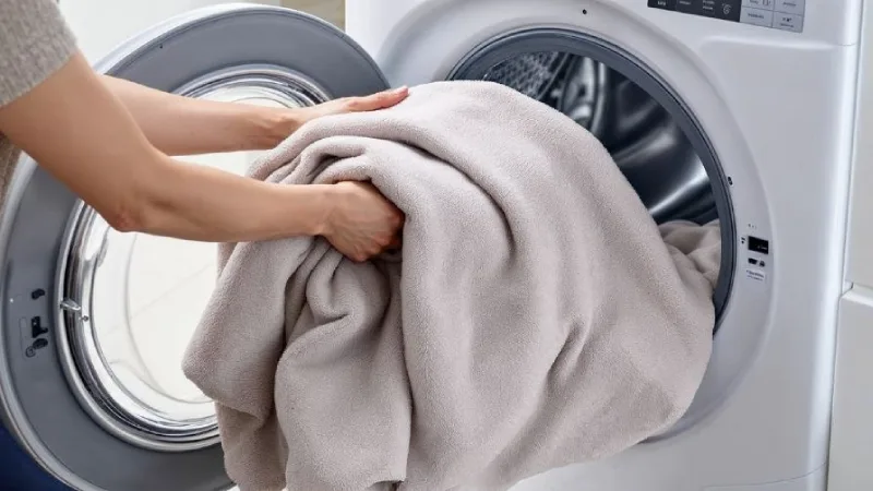 پتو را در ماشین لباسشویی بشویید.