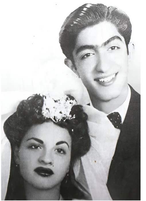 طعم عجیب عزت الله تعظمی در روز عروسی با این خانم + عکس