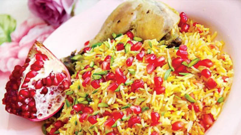 طرز تهیه برنج با انار با گوشت و مرغ برای شب یلدا و مهمانی ها طرز تهیه برنج با انار با گوشت و مرغ برای شب یلدا و مهمانی ها