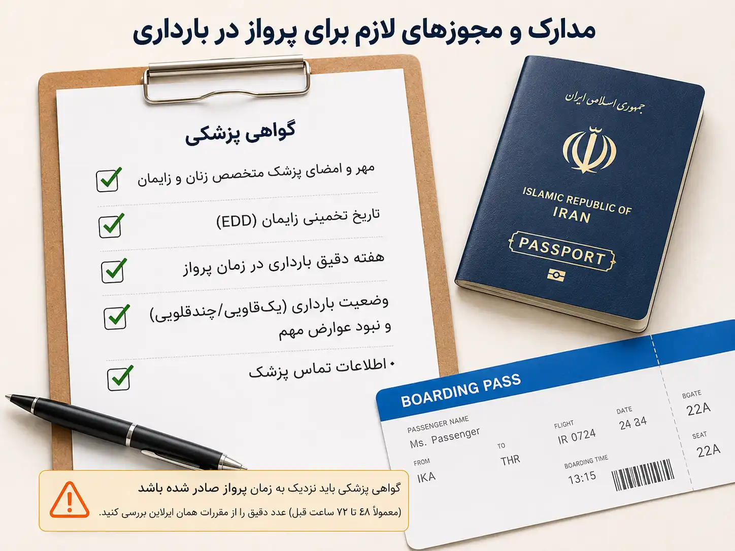 ممنوعیت پرواز در دوران بارداری؛ راهنمای کامل قوانین هواپیمایی و نکات ایمنی برای پزشک. 4 1779181483 614 ممنوعیت پرواز در دوران بارداری؛ راهنمای کامل قوانین هواپیمایی و.webp